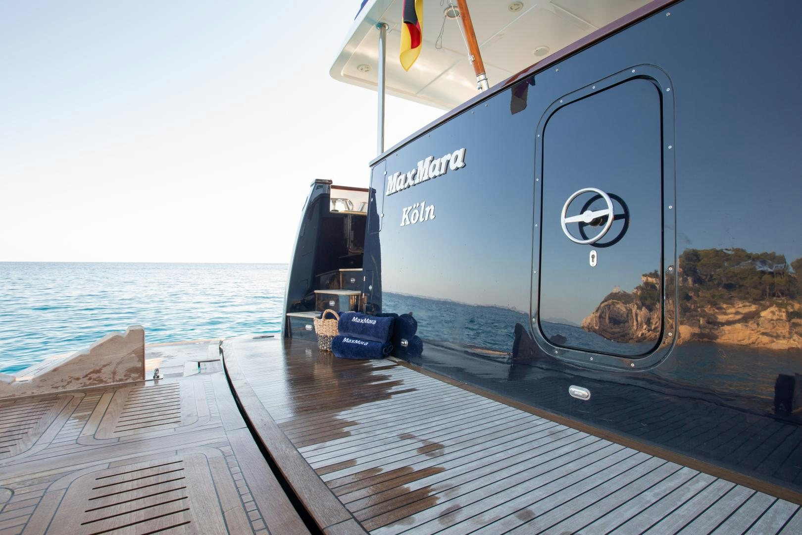 a boat on the water aboard MAXMARA Yacht for Sale