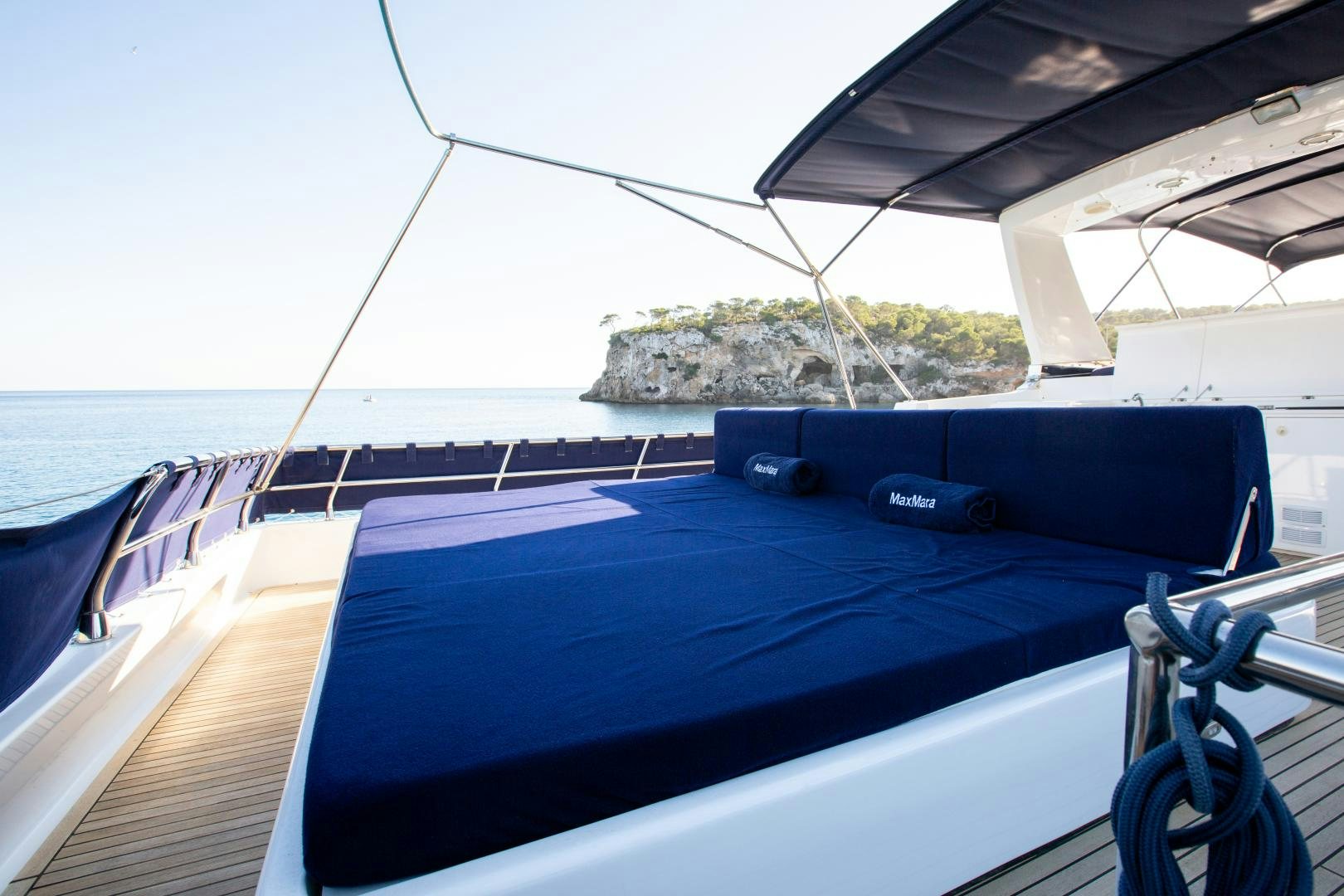 a boat on the water aboard MAXMARA Yacht for Sale