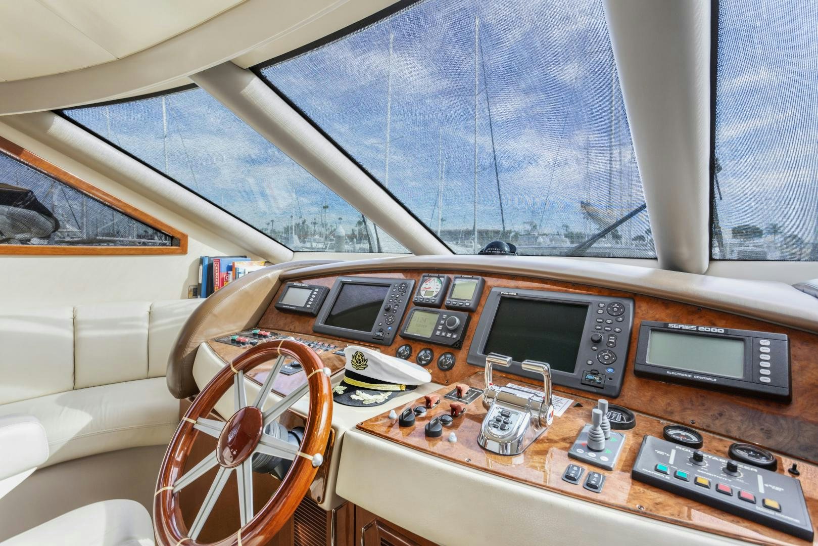 a plane cockpit with many electronics aboard MONDRIAN Yacht for Sale