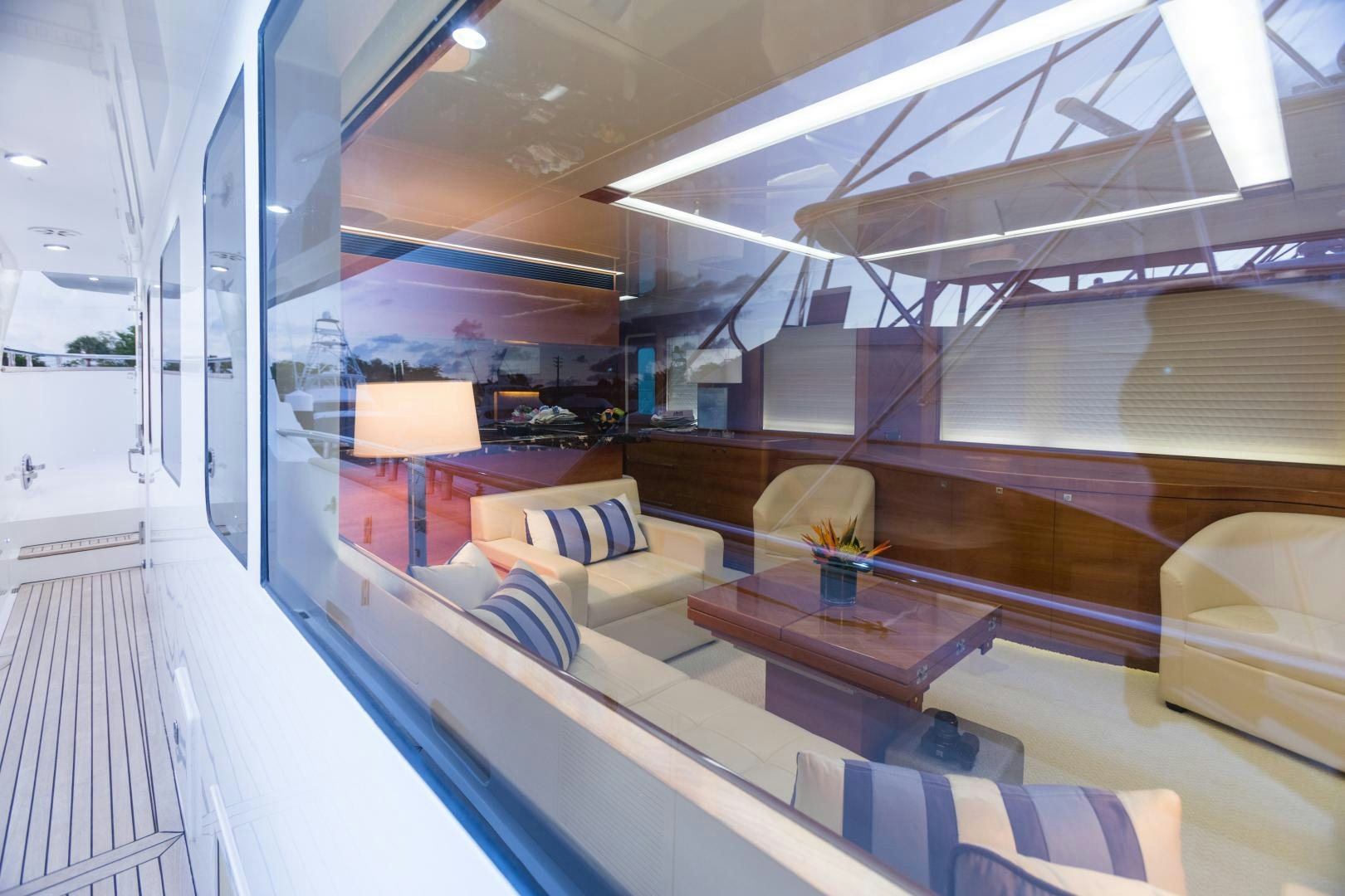 inside of a modern building aboard SUNNY Yacht for Sale