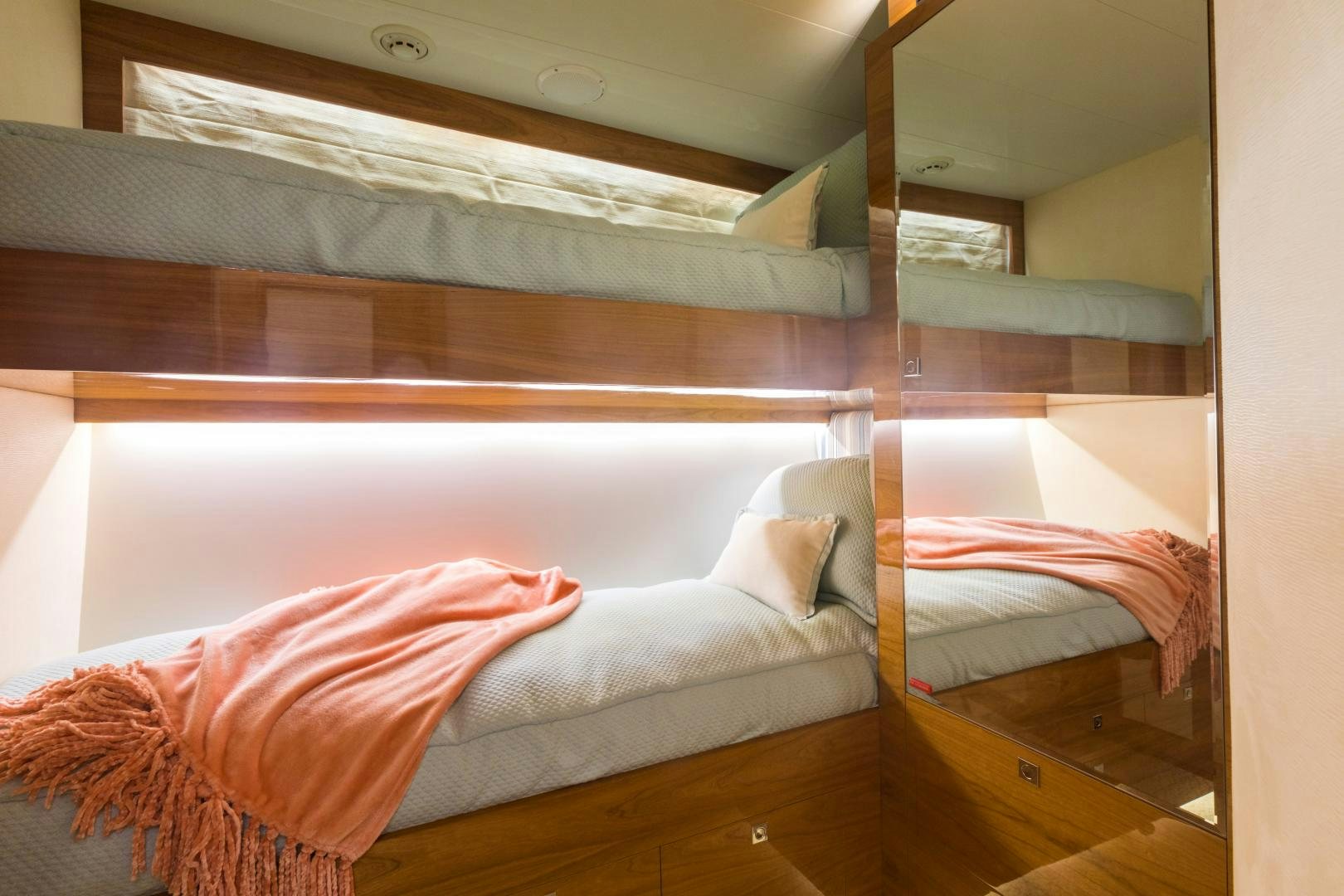 a room with two beds aboard SUNNY Yacht for Sale