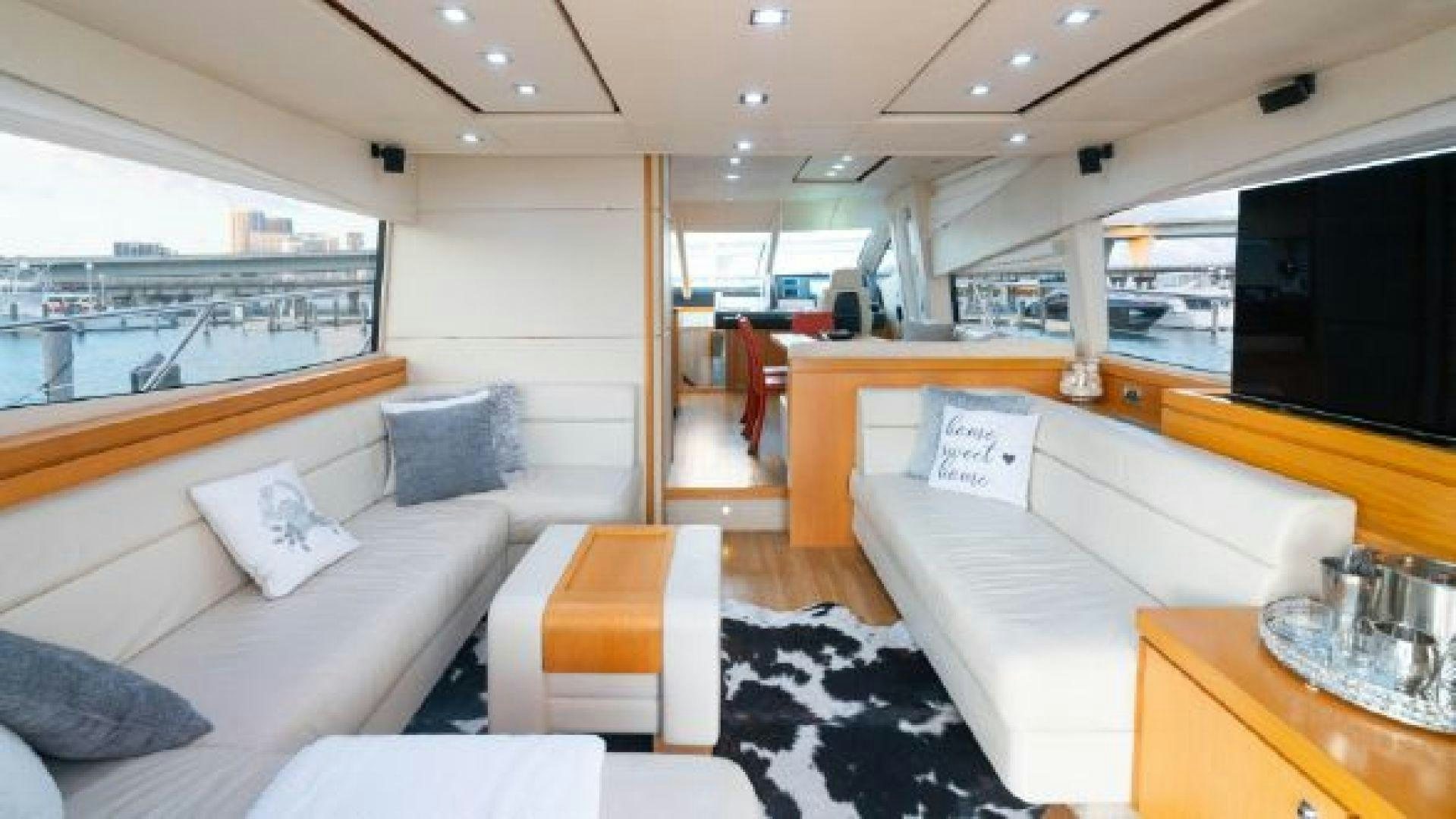 a room with a bed and a tv aboard MANCUSA Yacht for Sale