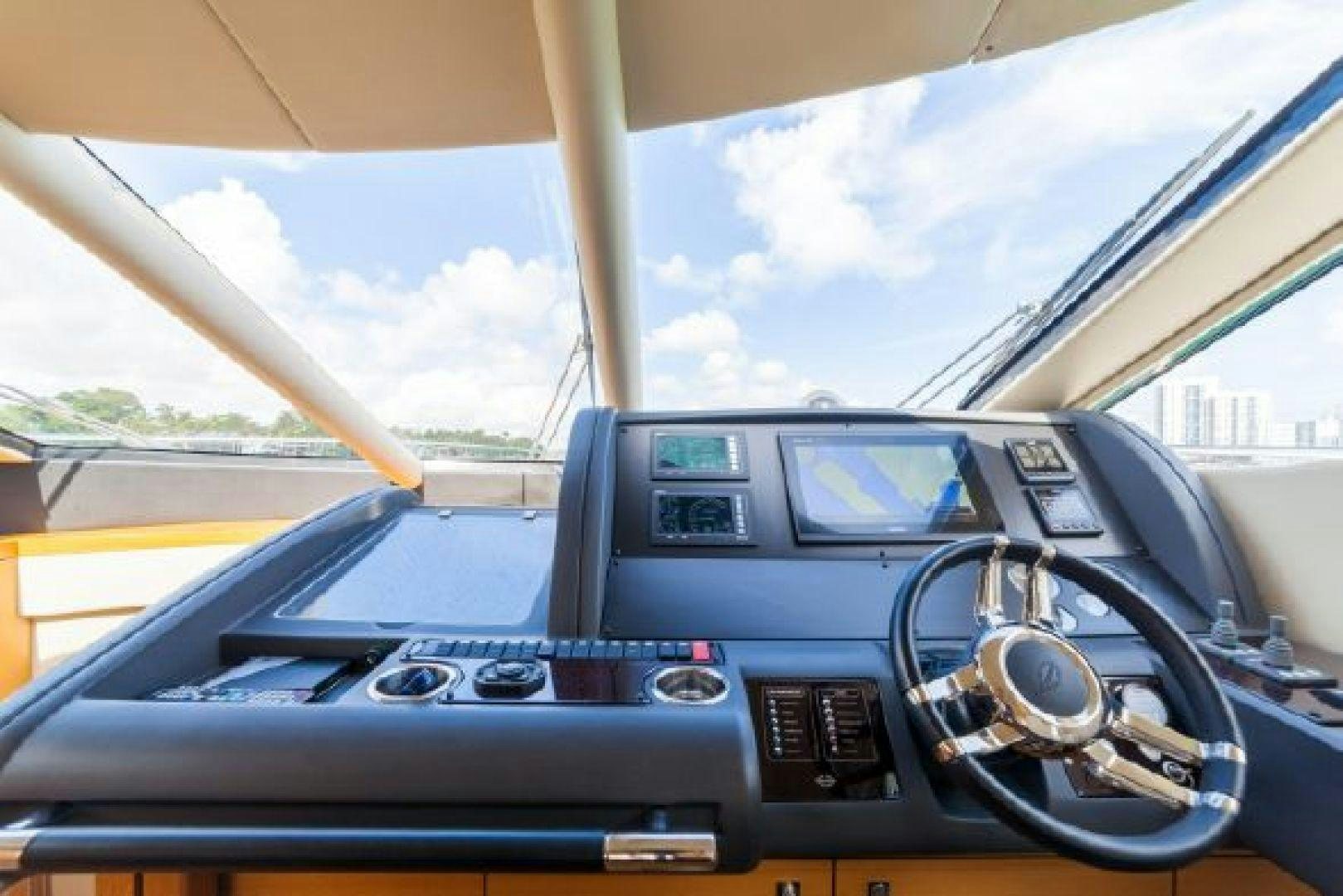 the interior of a car aboard MANCUSA Yacht for Sale