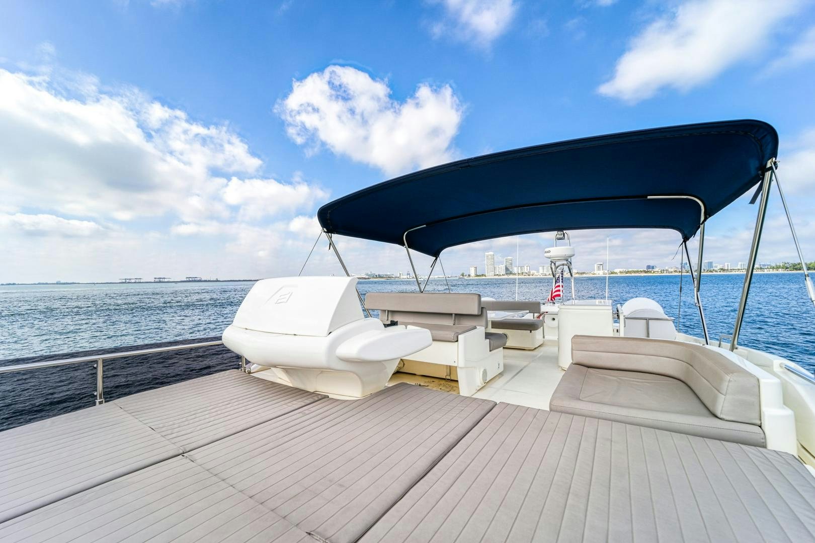 a boat on a deck aboard KAOS II Yacht for Sale