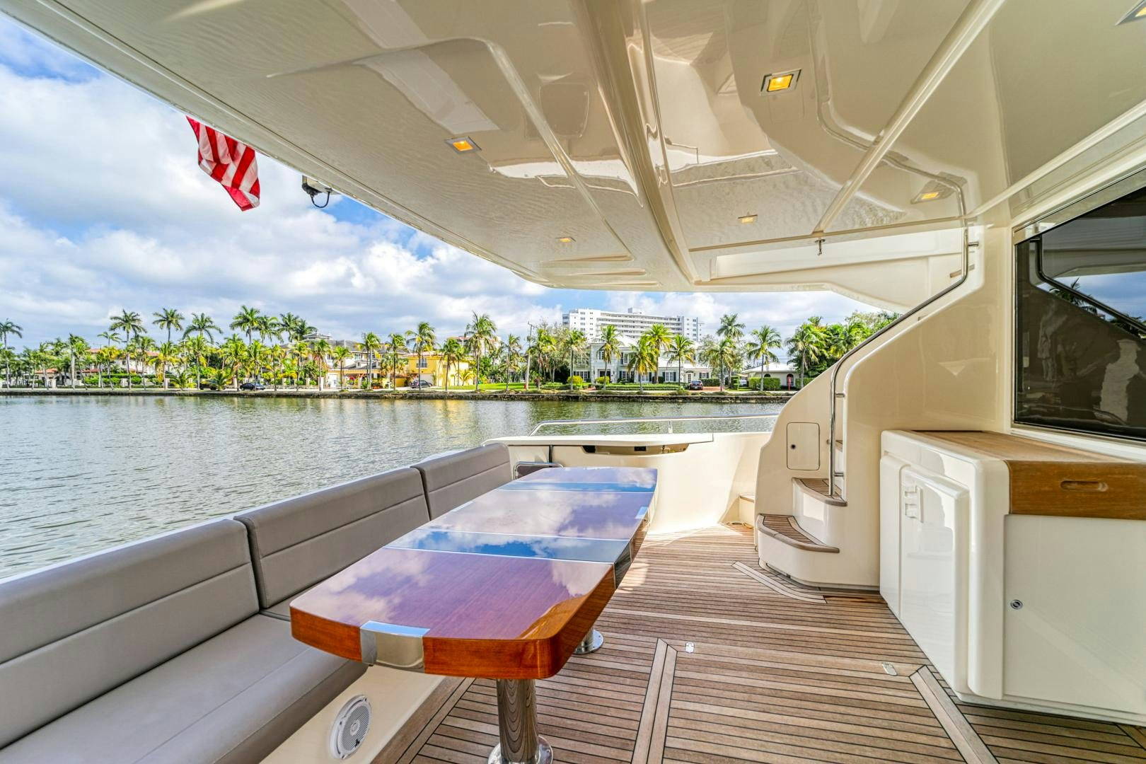 a boat on a water body aboard KAOS II Yacht for Sale