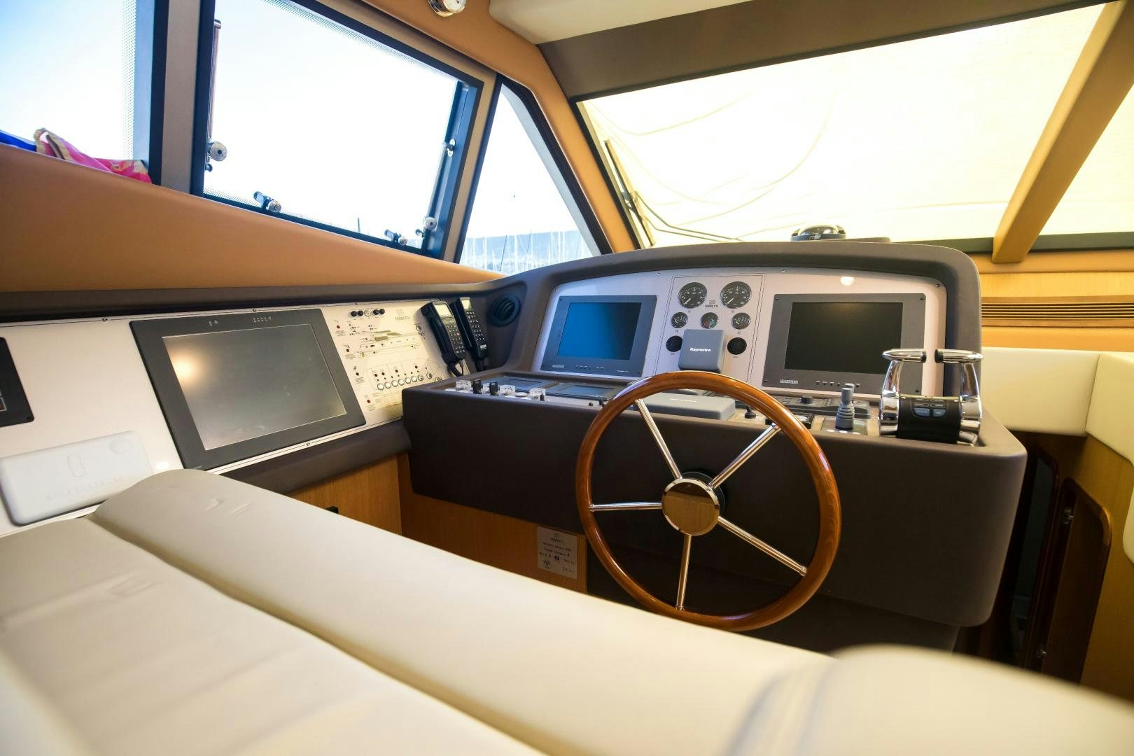 the inside of a vehicle aboard TESA Yacht for Sale