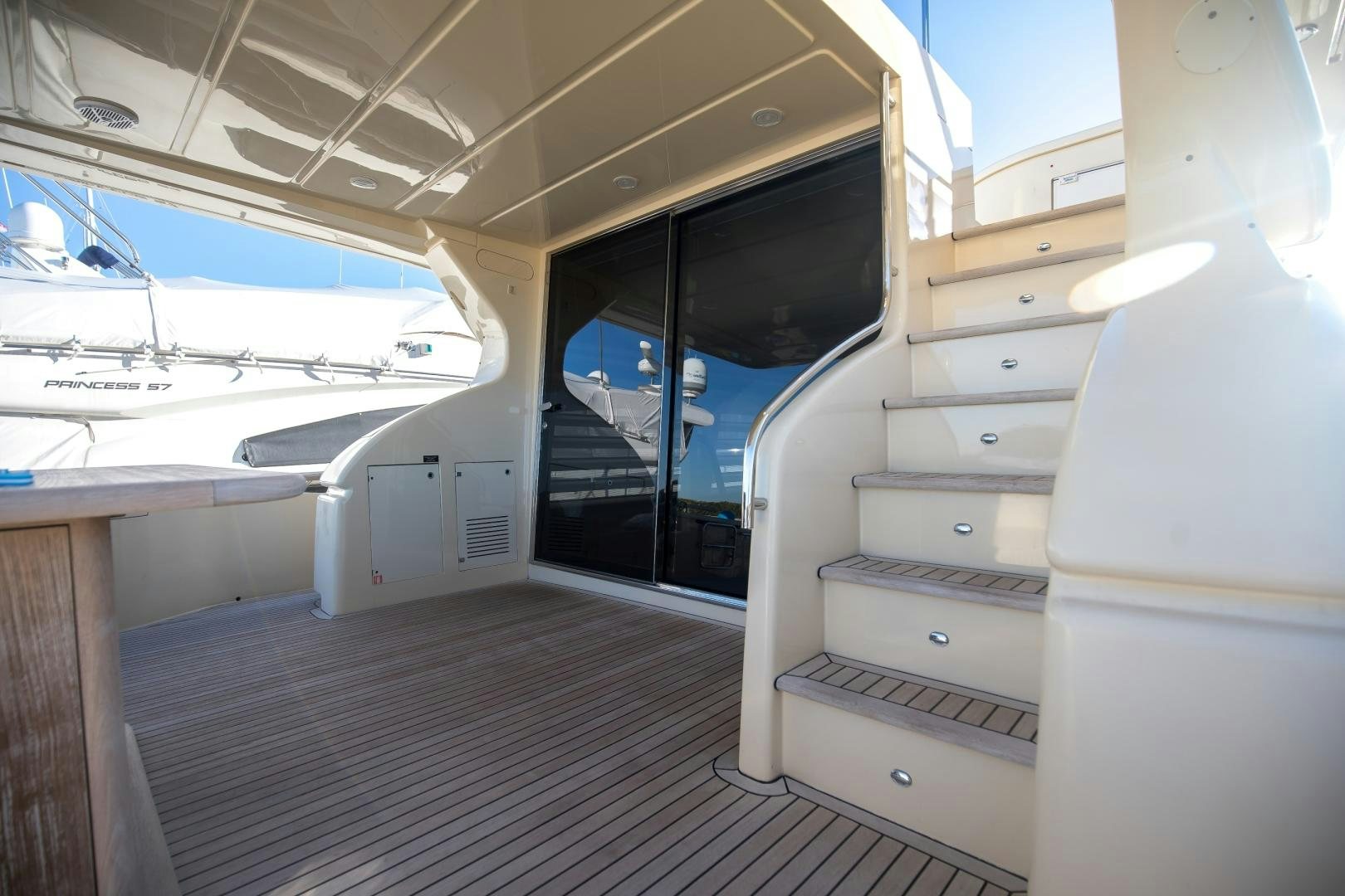 a boat with a door open aboard TESA Yacht for Sale