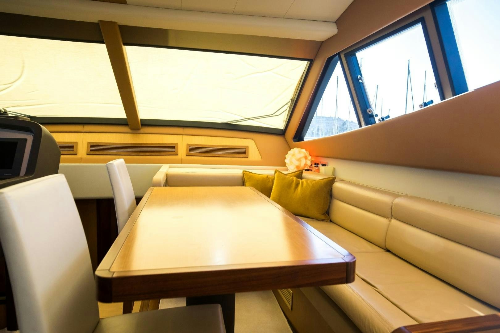 inside of a vehicle aboard TESA Yacht for Sale