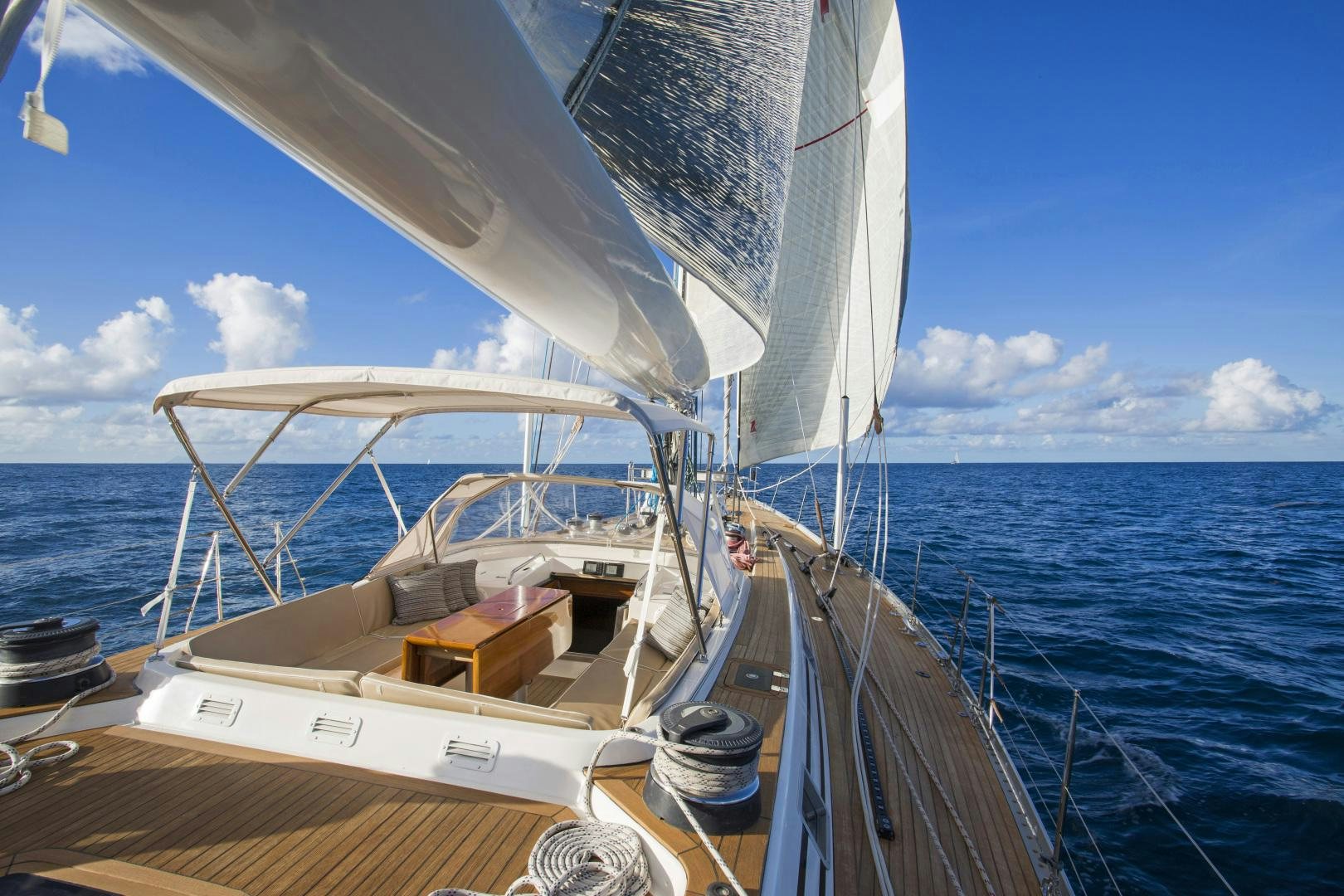 a boat on the water aboard simple harmony Yacht for Sale