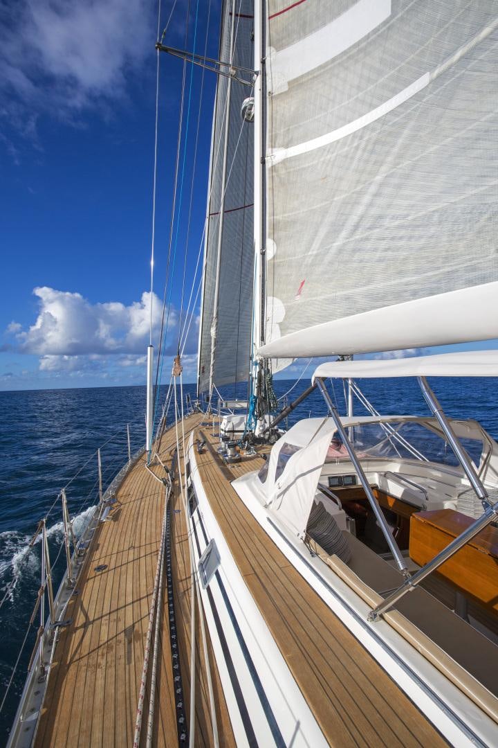a boat on the water aboard simple harmony Yacht for Sale