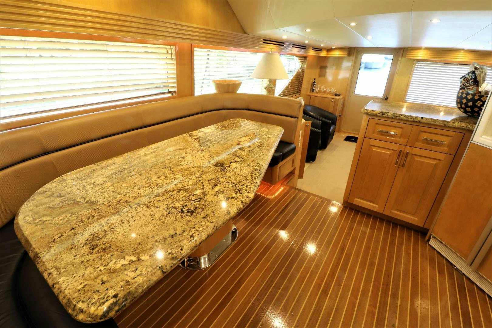 a large bed in a room aboard No Name Yacht for Sale