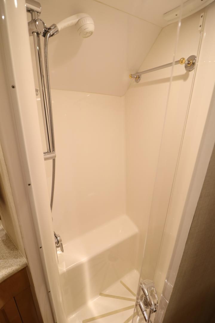 a shower with a standup shower aboard No Name Yacht for Sale