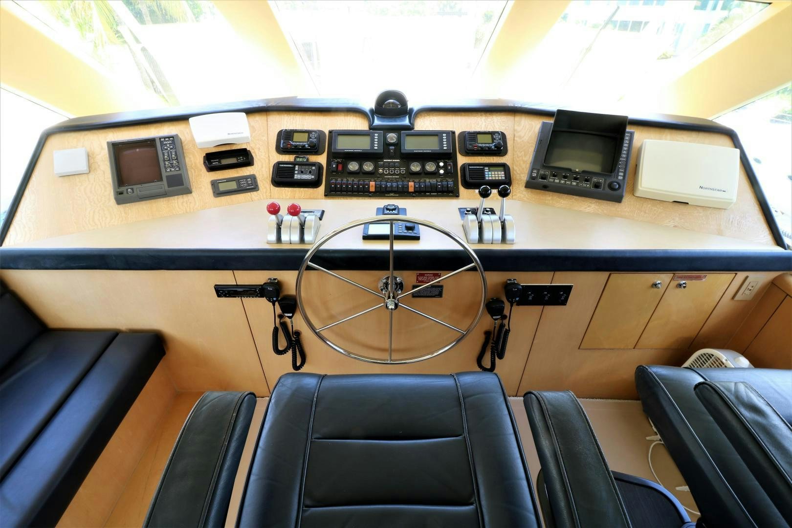 the inside of a vehicle aboard No Name Yacht for Sale