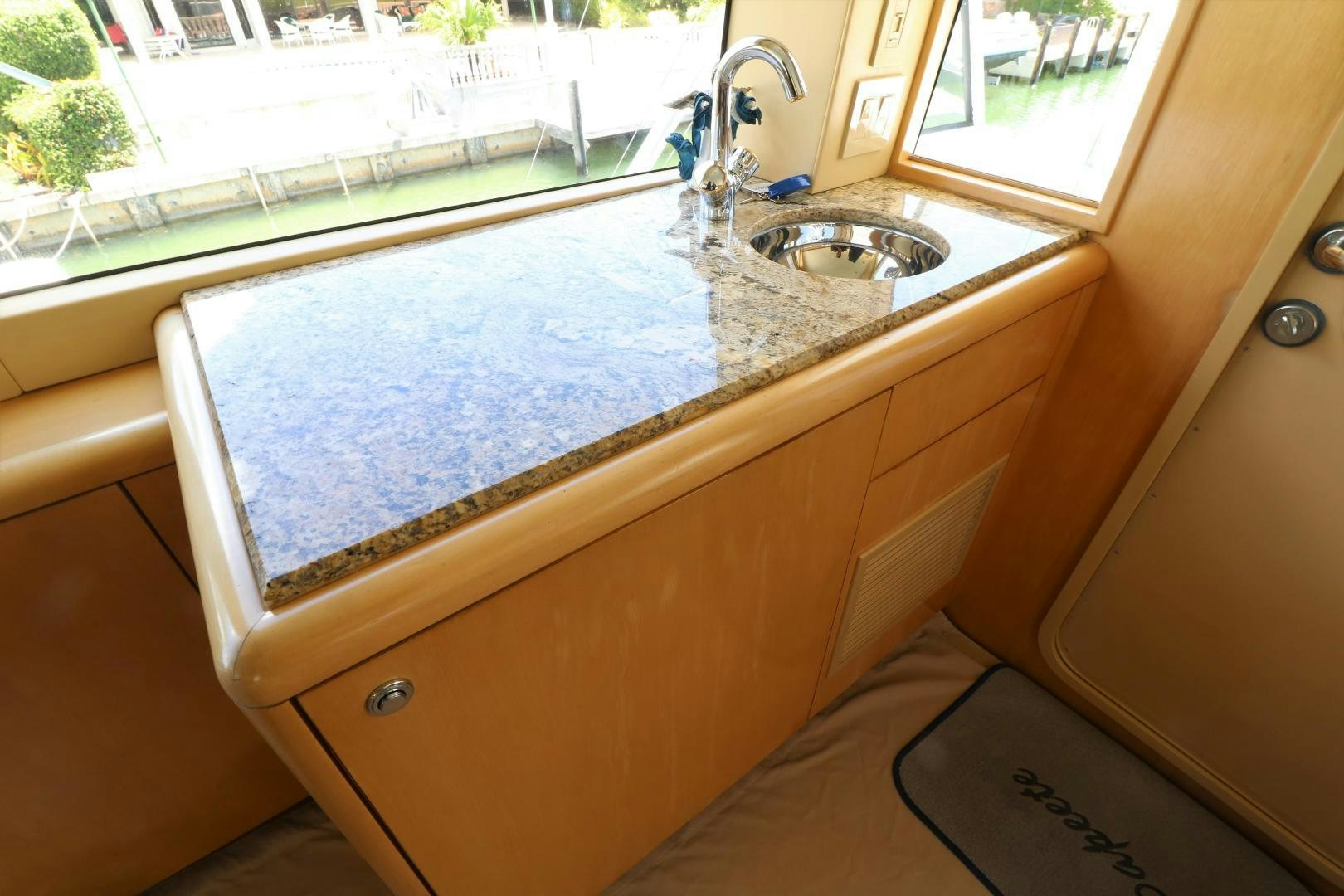a sink in a bathroom aboard No Name Yacht for Sale