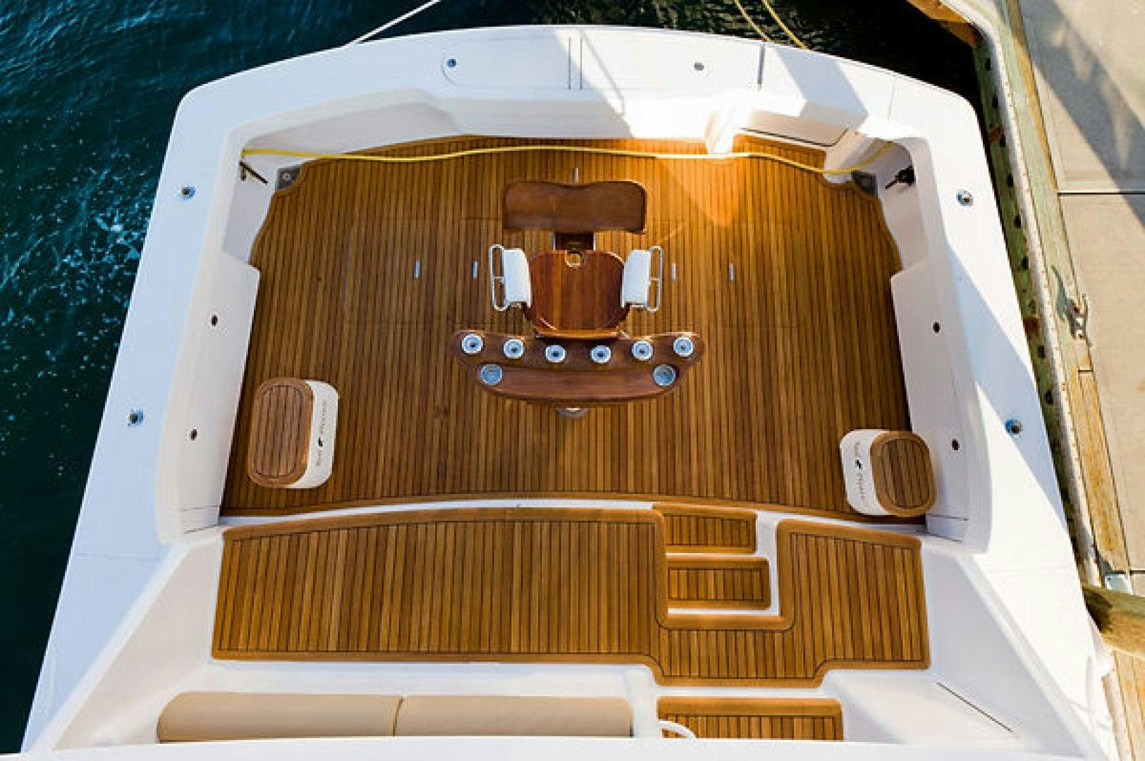 a brown and white box with a brown and black object inside aboard NO NAME 68 Yacht for Sale