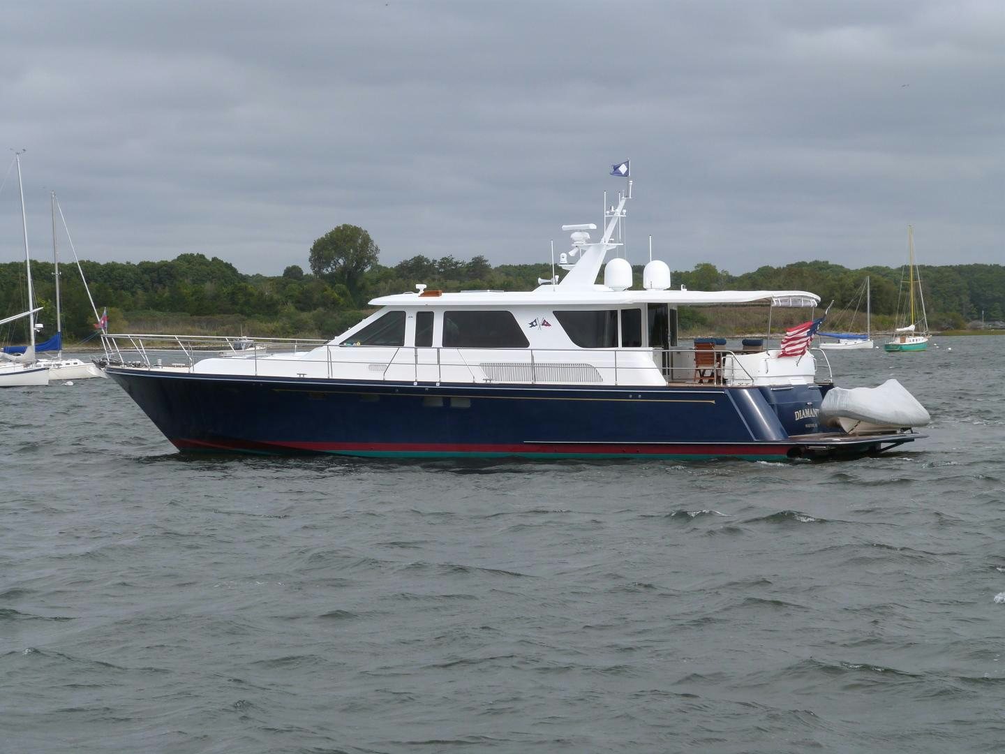 a boat in the water aboard DIAMANTE  Yacht for Sale