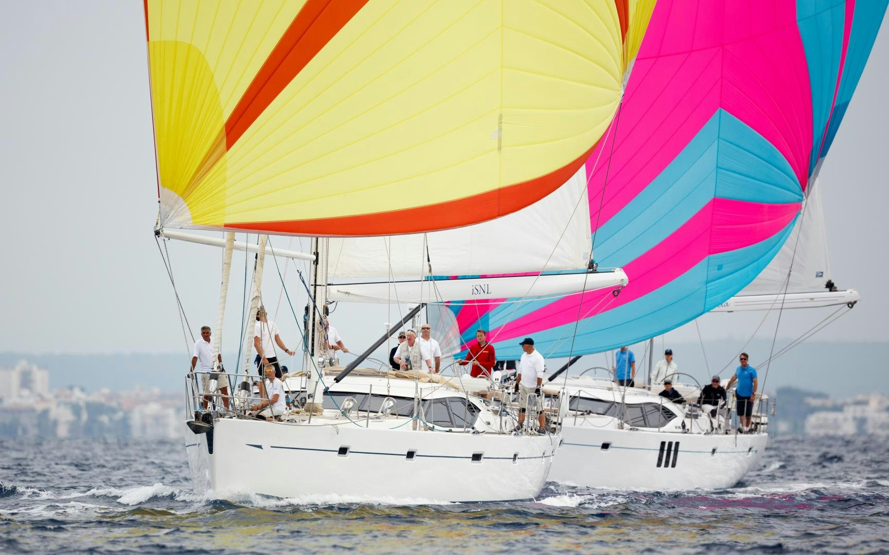 a boat sailing on the sea aboard isnl Yacht for Sale