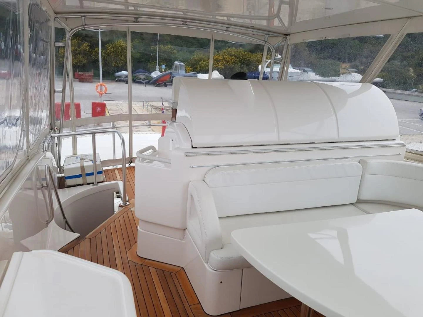 inside of a car aboard BOUKI Yacht for Sale