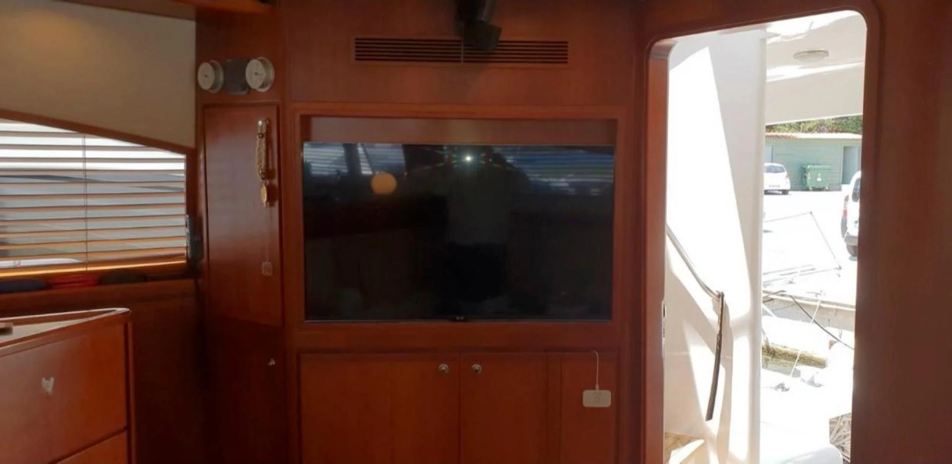 a door with a window aboard BOUKI Yacht for Sale