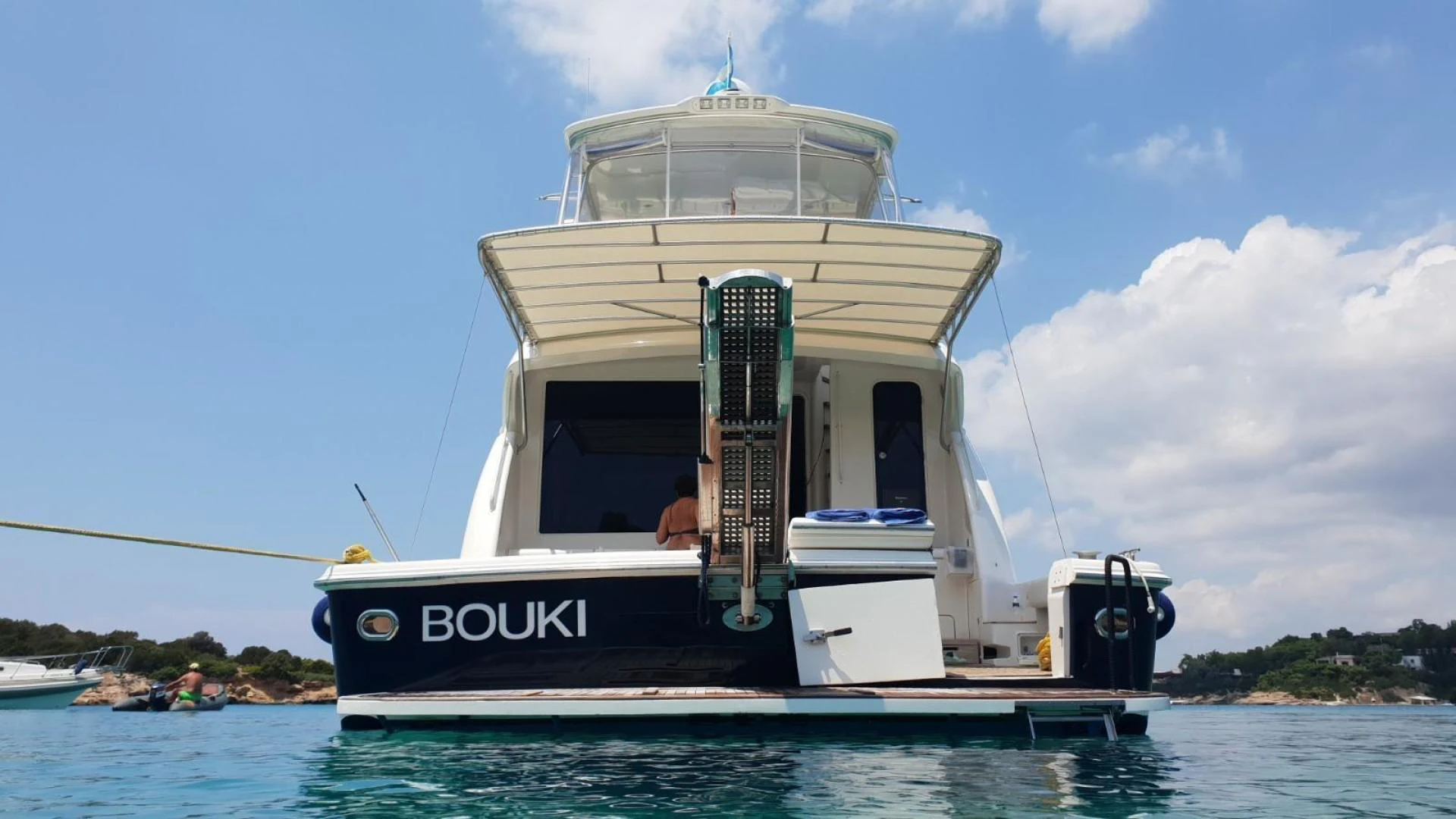 a boat on the water aboard BOUKI Yacht for Sale