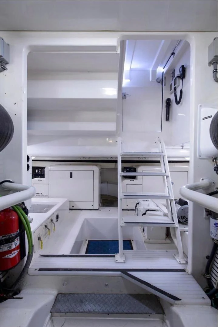a white machine with a shelf aboard BOUKI Yacht for Sale