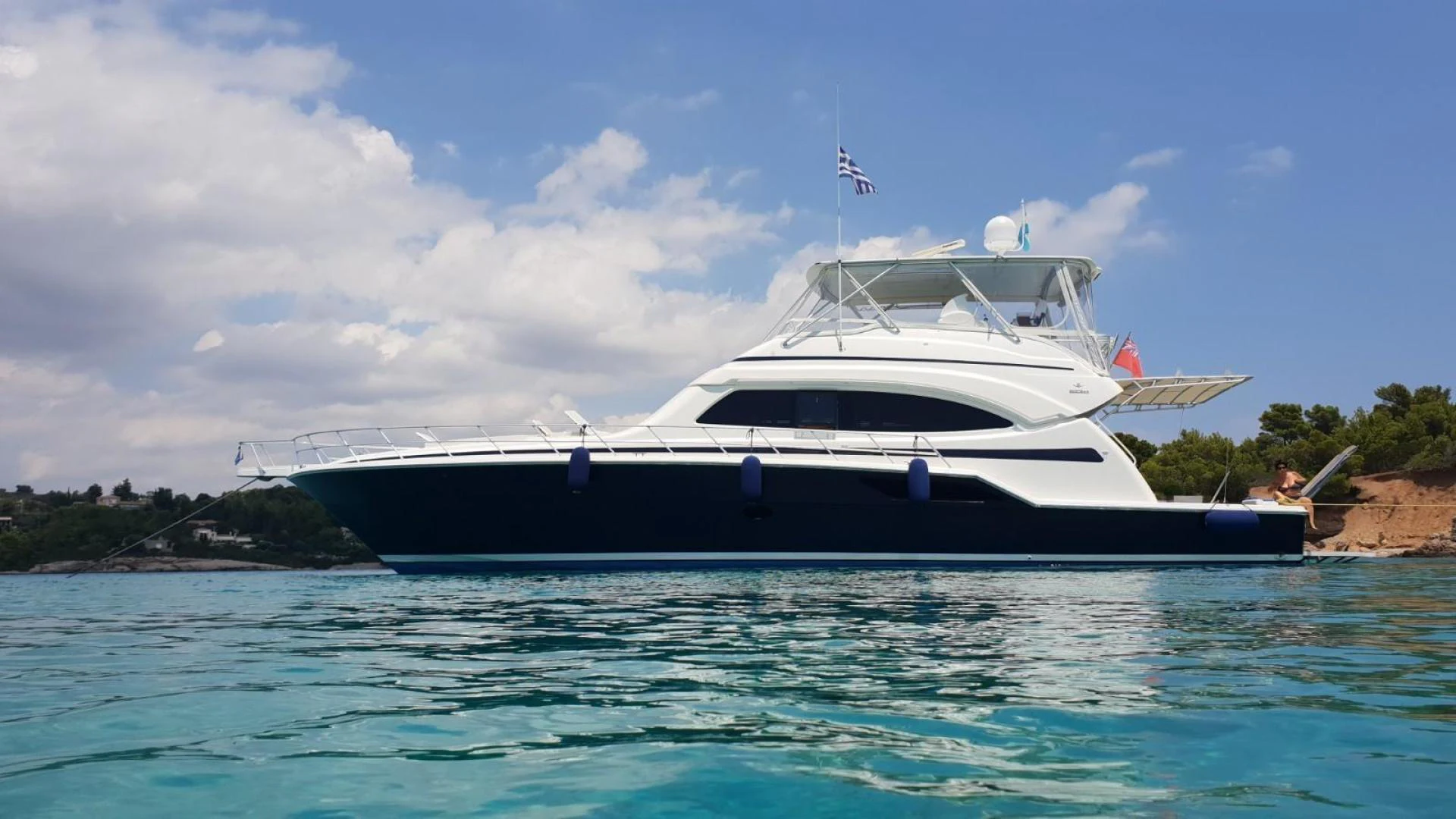 a boat in the water aboard BOUKI Yacht for Sale