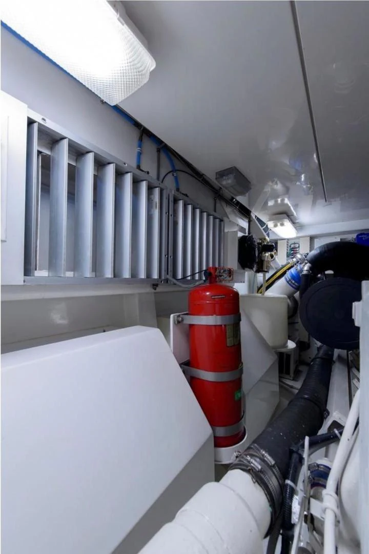 a close-up of a machine aboard BOUKI Yacht for Sale