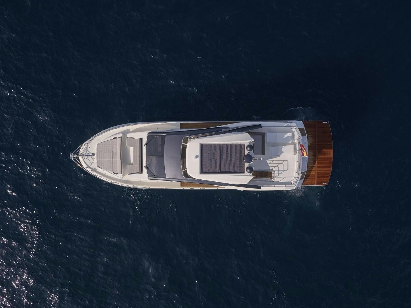 a high angle view of a boat aboard No Name Yacht for Sale