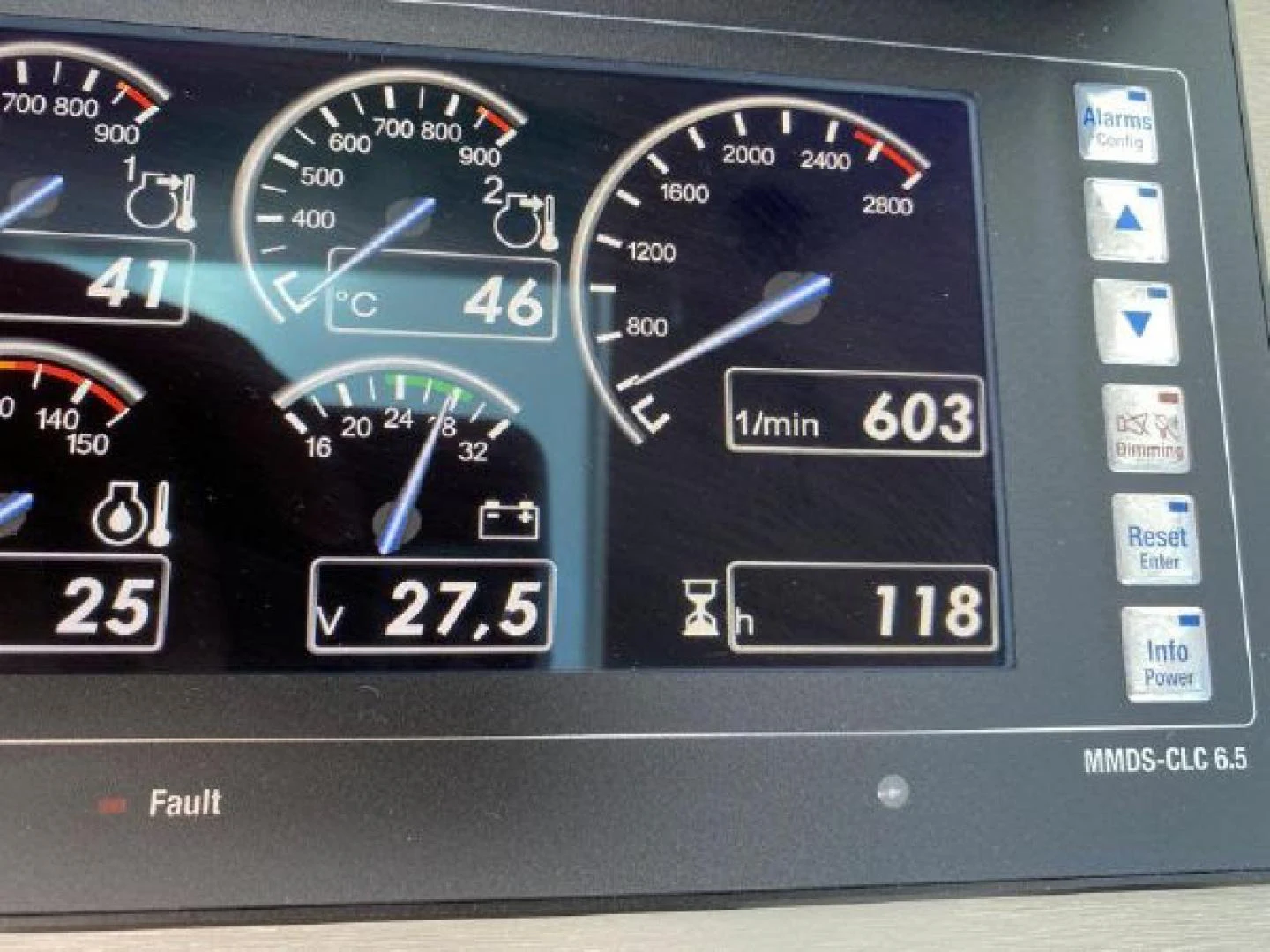 graphical user interface aboard THE ONLY BLUE 66 FLY Yacht for Sale