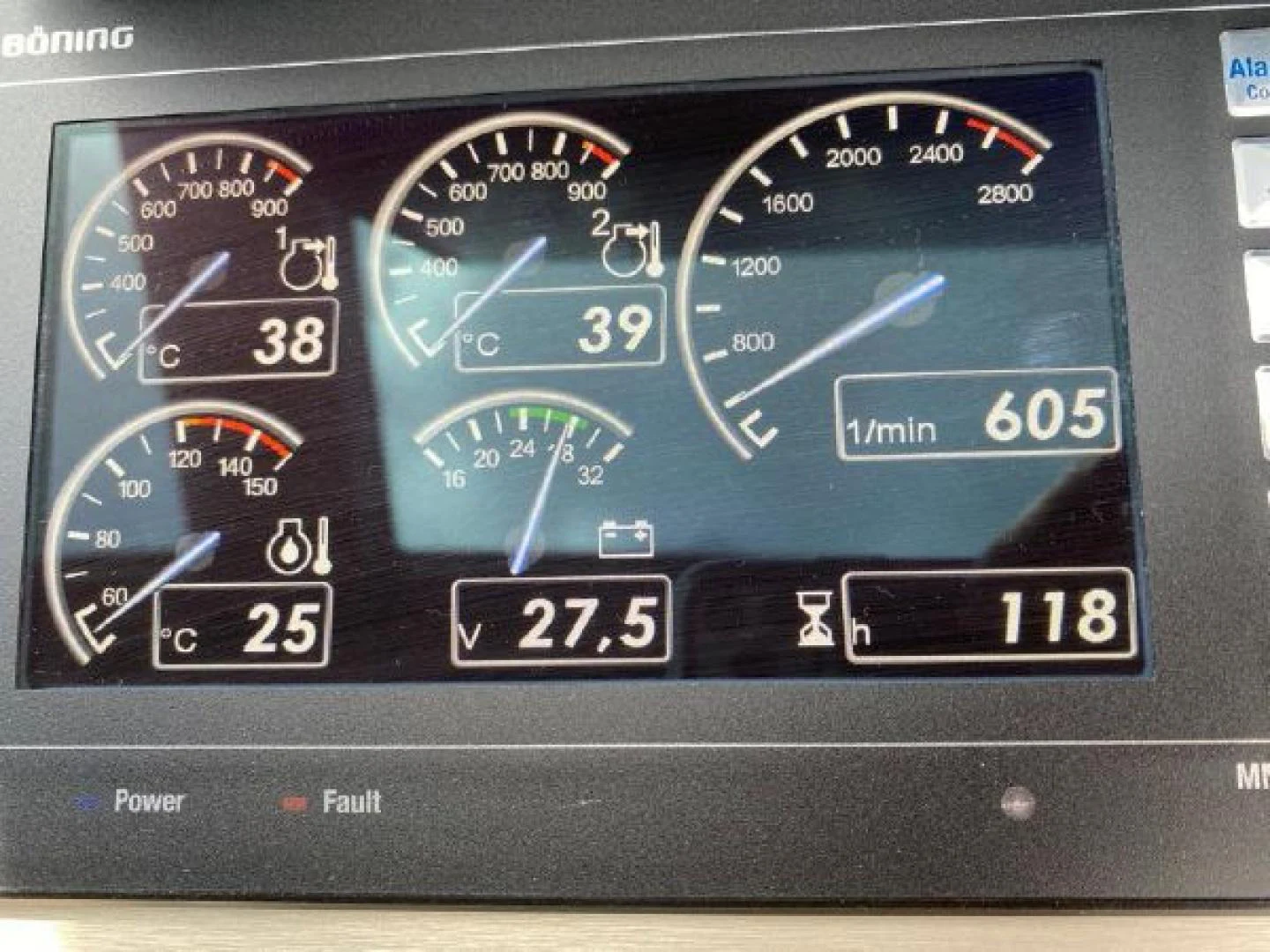 a rectangular electronic device aboard THE ONLY BLUE 66 FLY Yacht for Sale