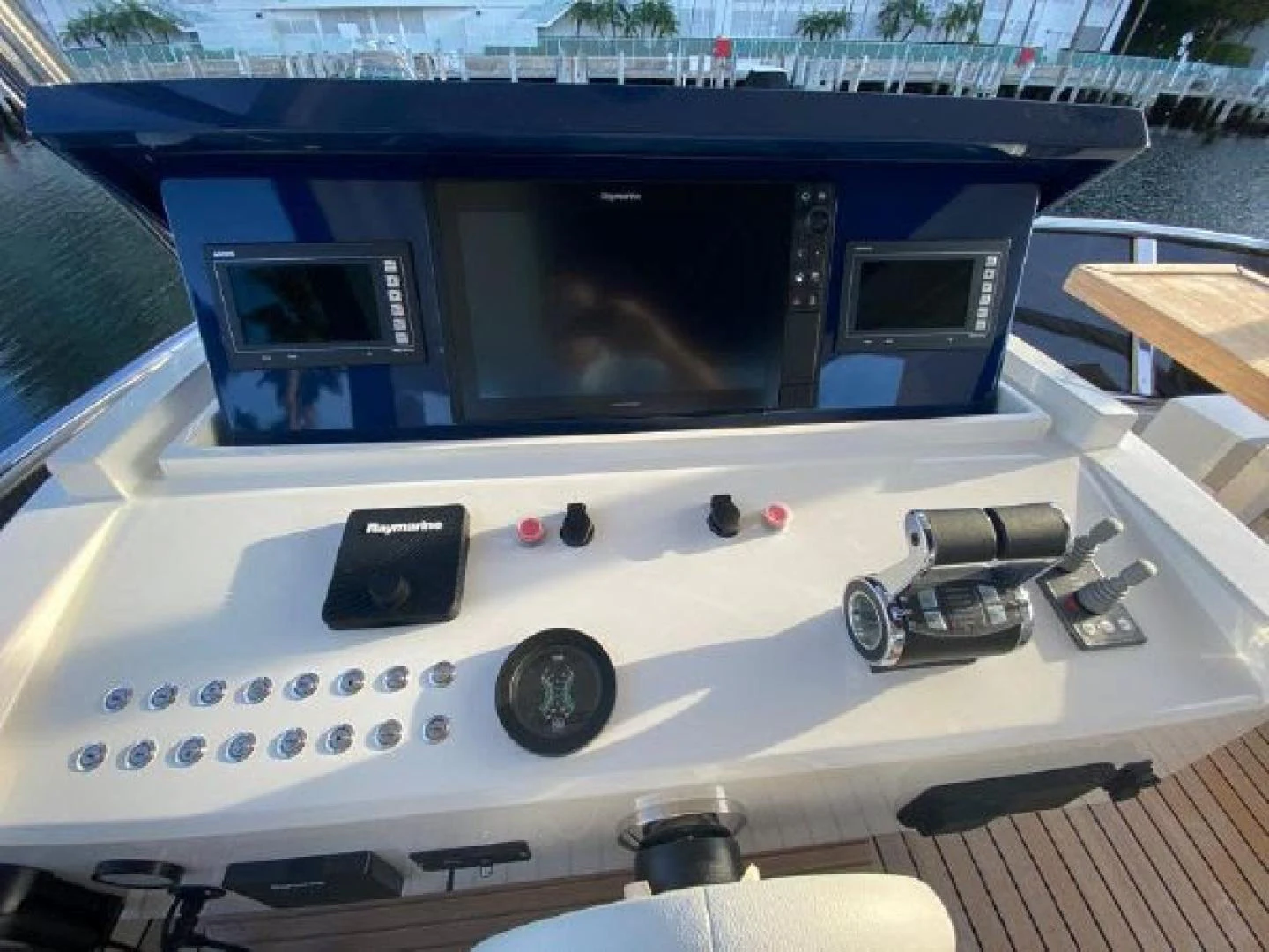 a white rectangular object with a black object on it aboard THE ONLY BLUE 66 FLY Yacht for Sale