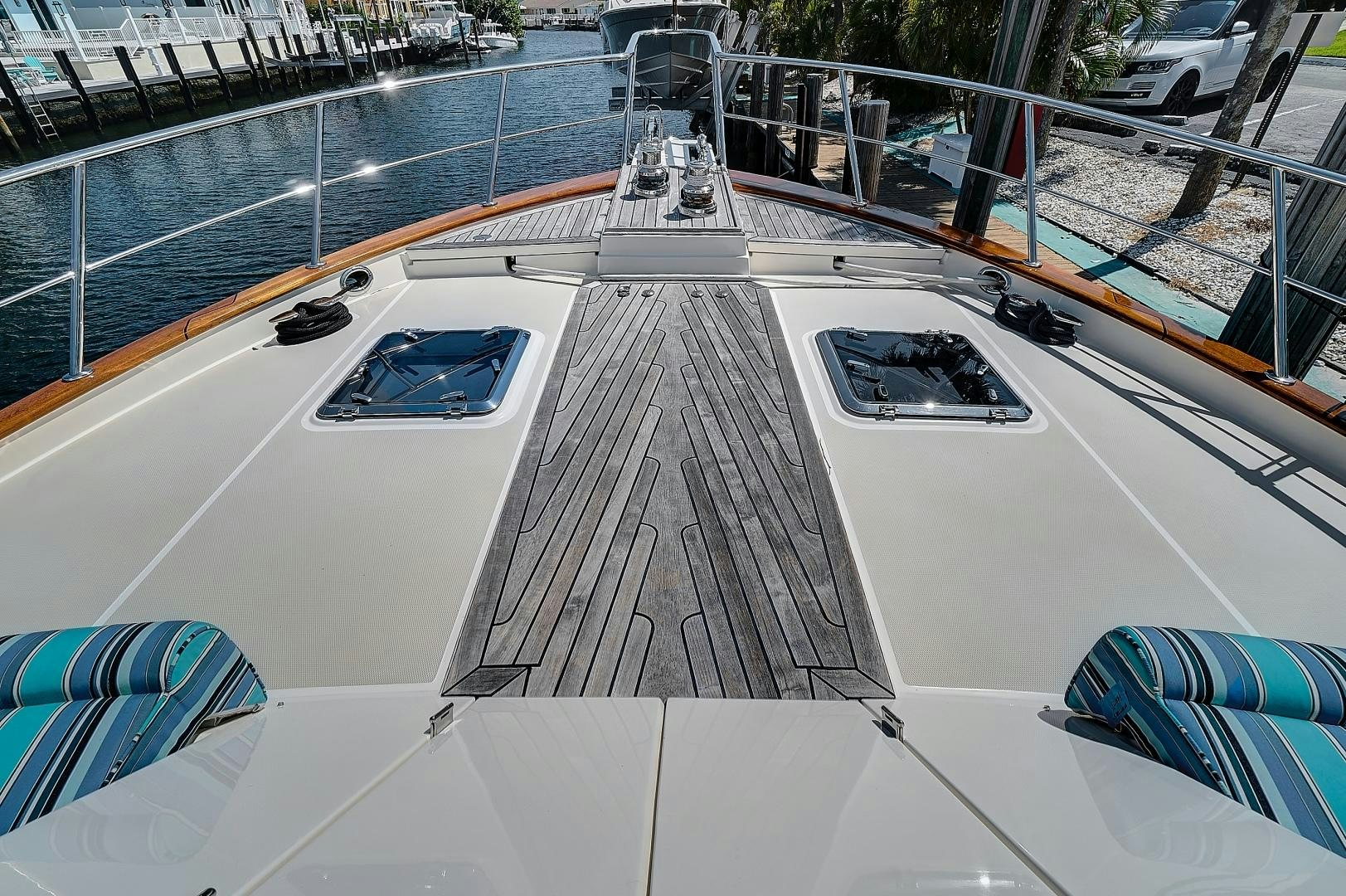a large boat on a body of water aboard JOAN'S RONDEVOUS Yacht for Sale