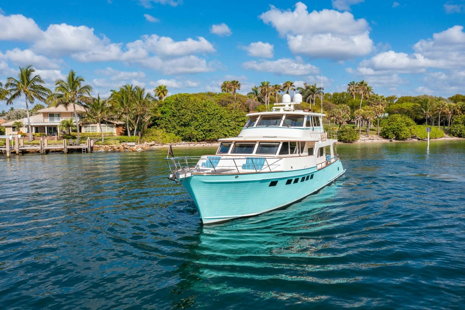 a boat in the water aboard JOAN'S RONDEVOUS Yacht for Sale