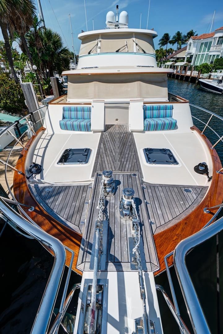 a large white boat aboard JOAN'S RONDEVOUS Yacht for Sale