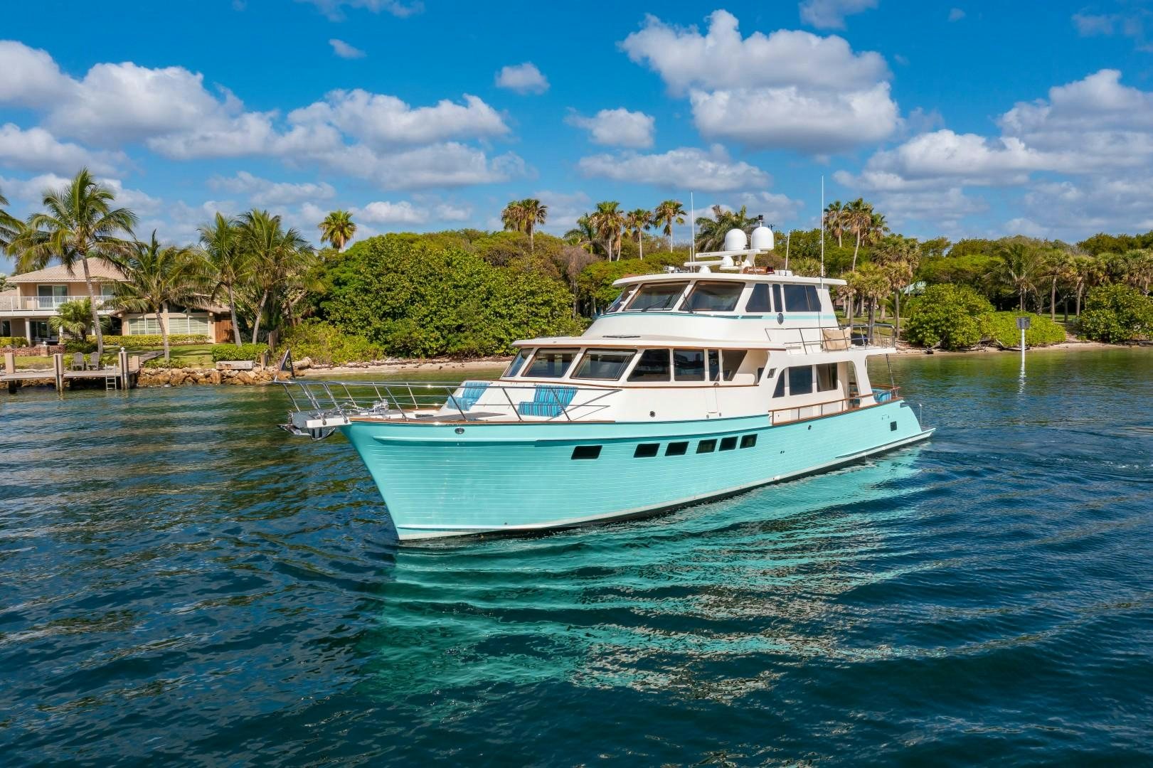 a boat in the water aboard JOAN'S RONDEVOUS Yacht for Sale