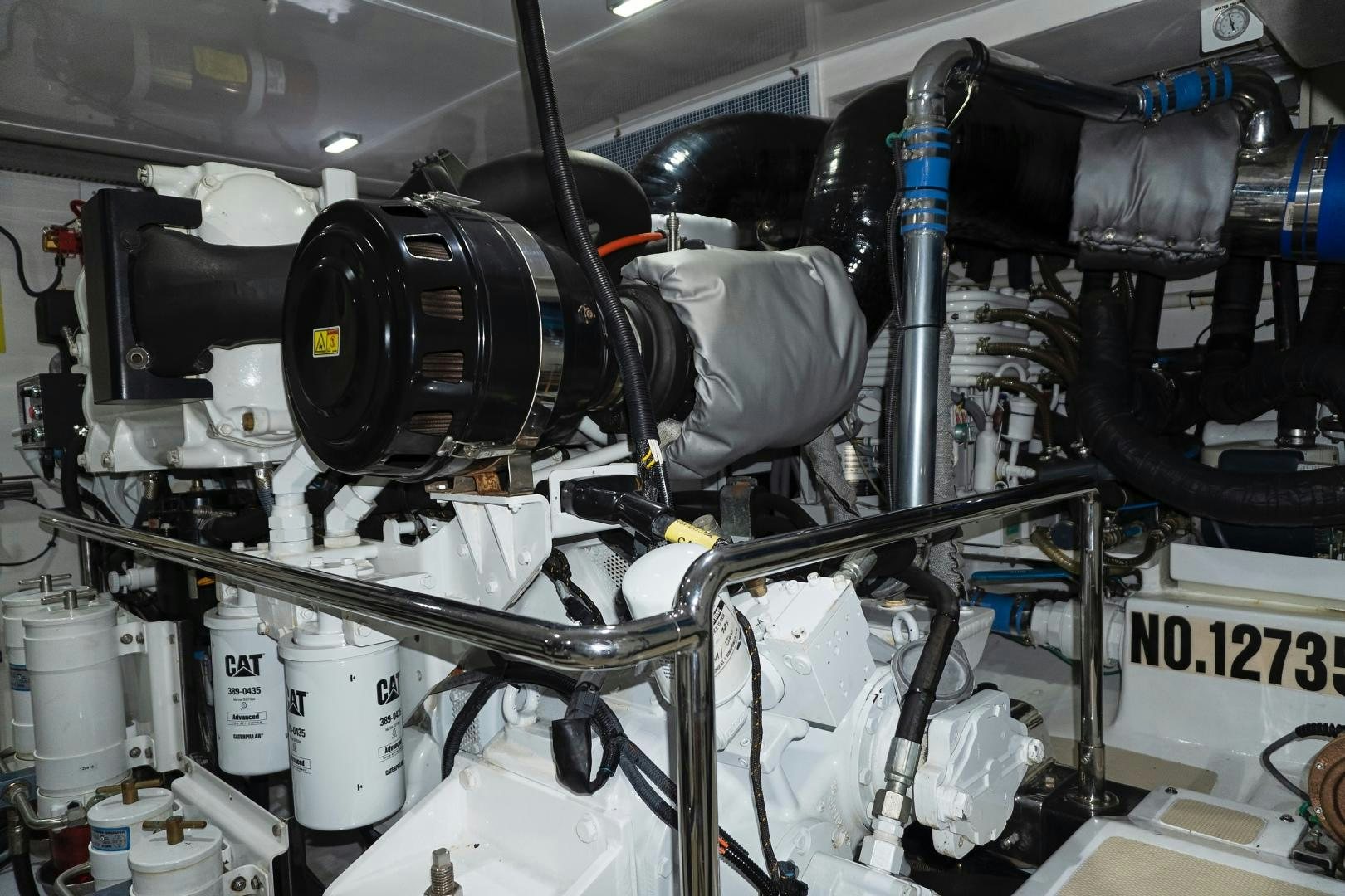 a machine with a large black pipe aboard JOAN'S RONDEVOUS Yacht for Sale