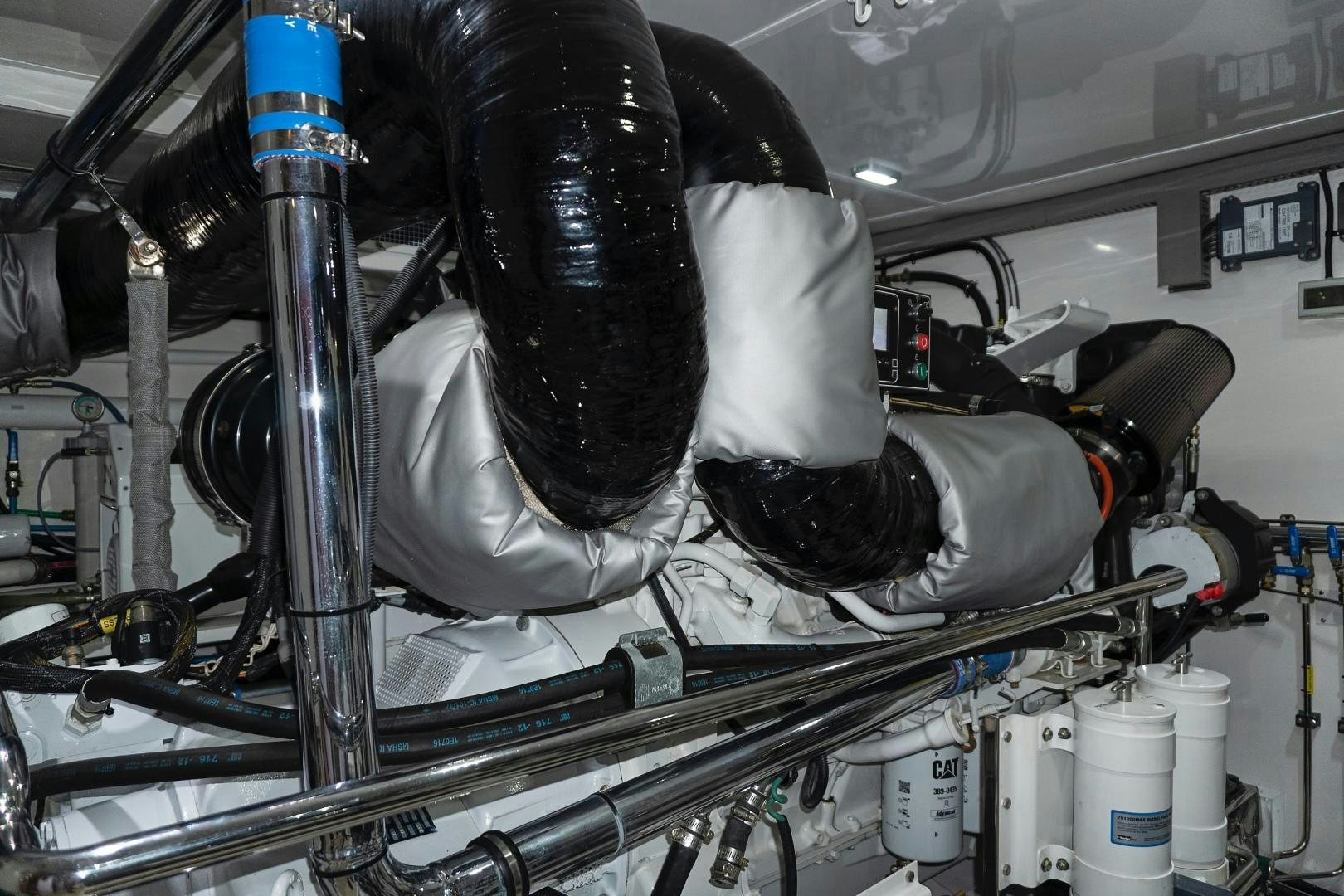 a close-up of a machine aboard JOAN'S RONDEVOUS Yacht for Sale