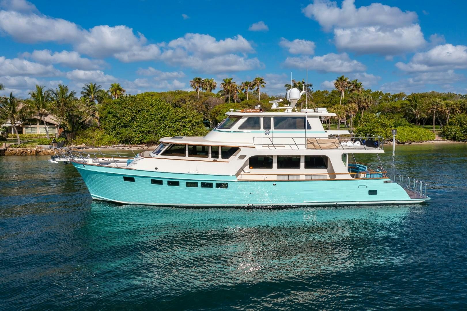 a boat in the water aboard JOAN'S RONDEVOUS Yacht for Sale