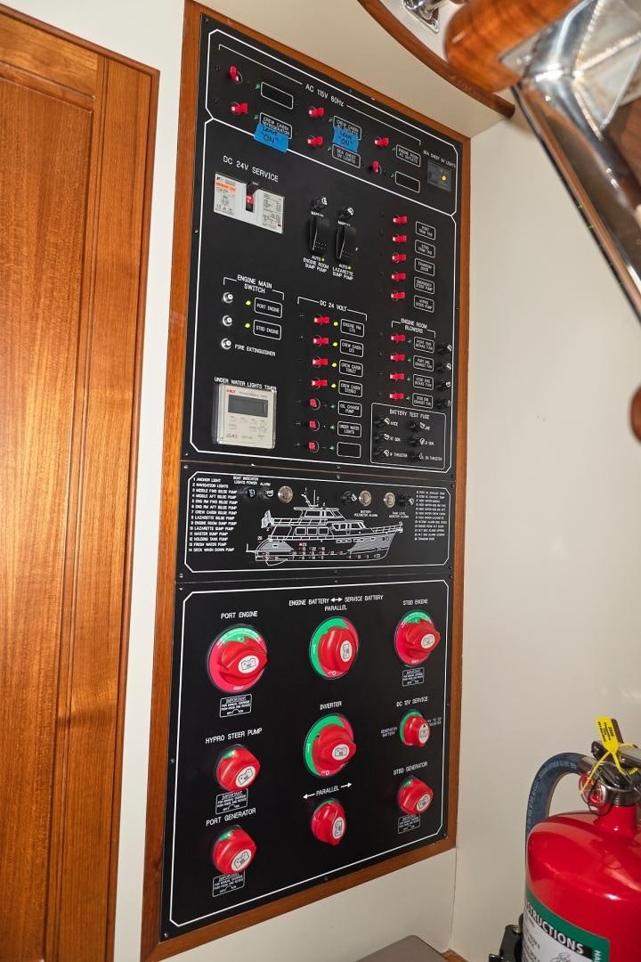 a black electronic device aboard JOAN'S RONDEVOUS Yacht for Sale