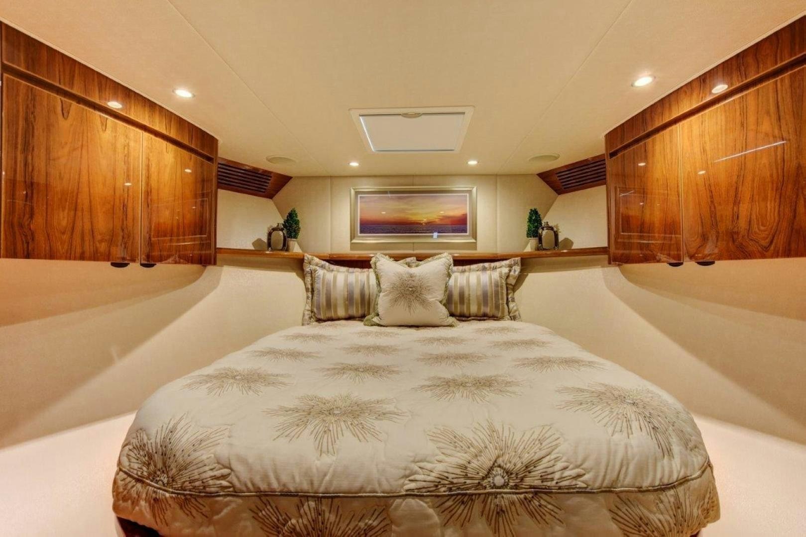 a bed in a room aboard KICK'N Yacht for Sale