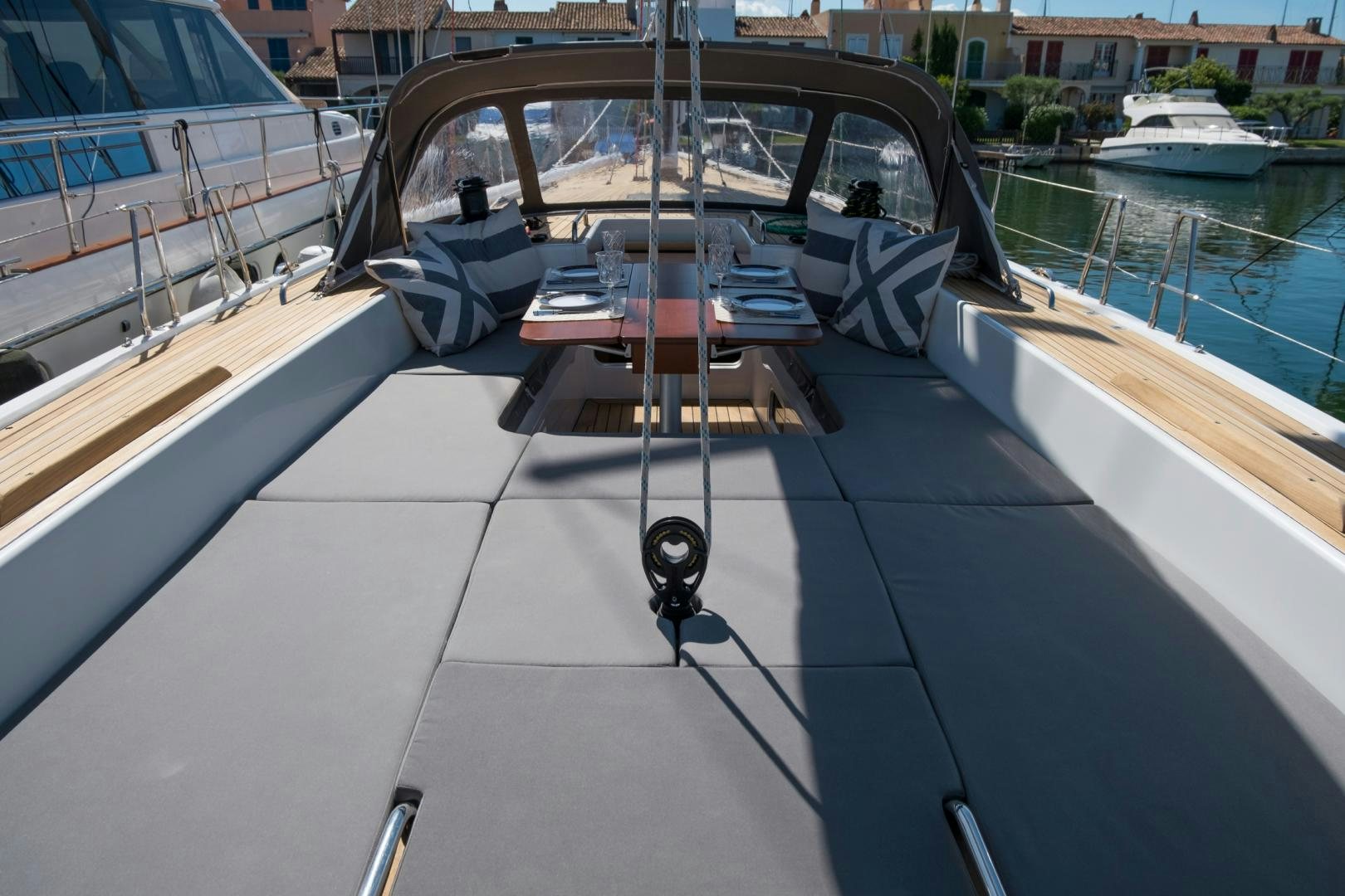 a boat on the water aboard enigma viii Yacht for Sale