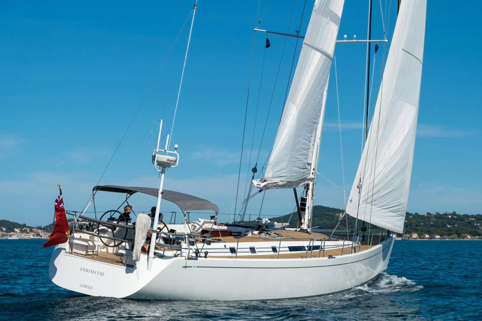 a sailboat on the water aboard enigma viii Yacht for Sale