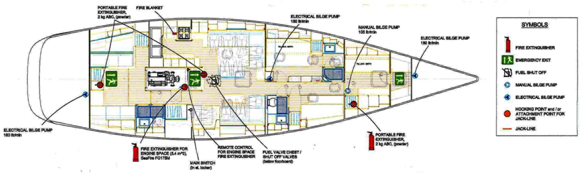 diagram aboard enigma viii Yacht for Sale