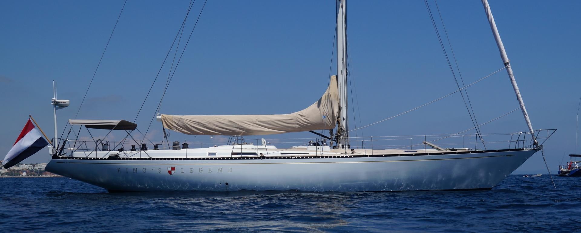 a sailboat on the water aboard kings legend Yacht for Sale