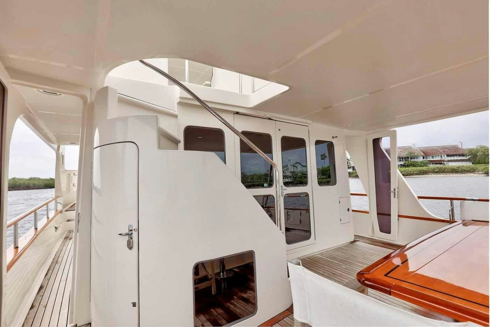 a boat on the water aboard MEGUSTA Yacht for Sale