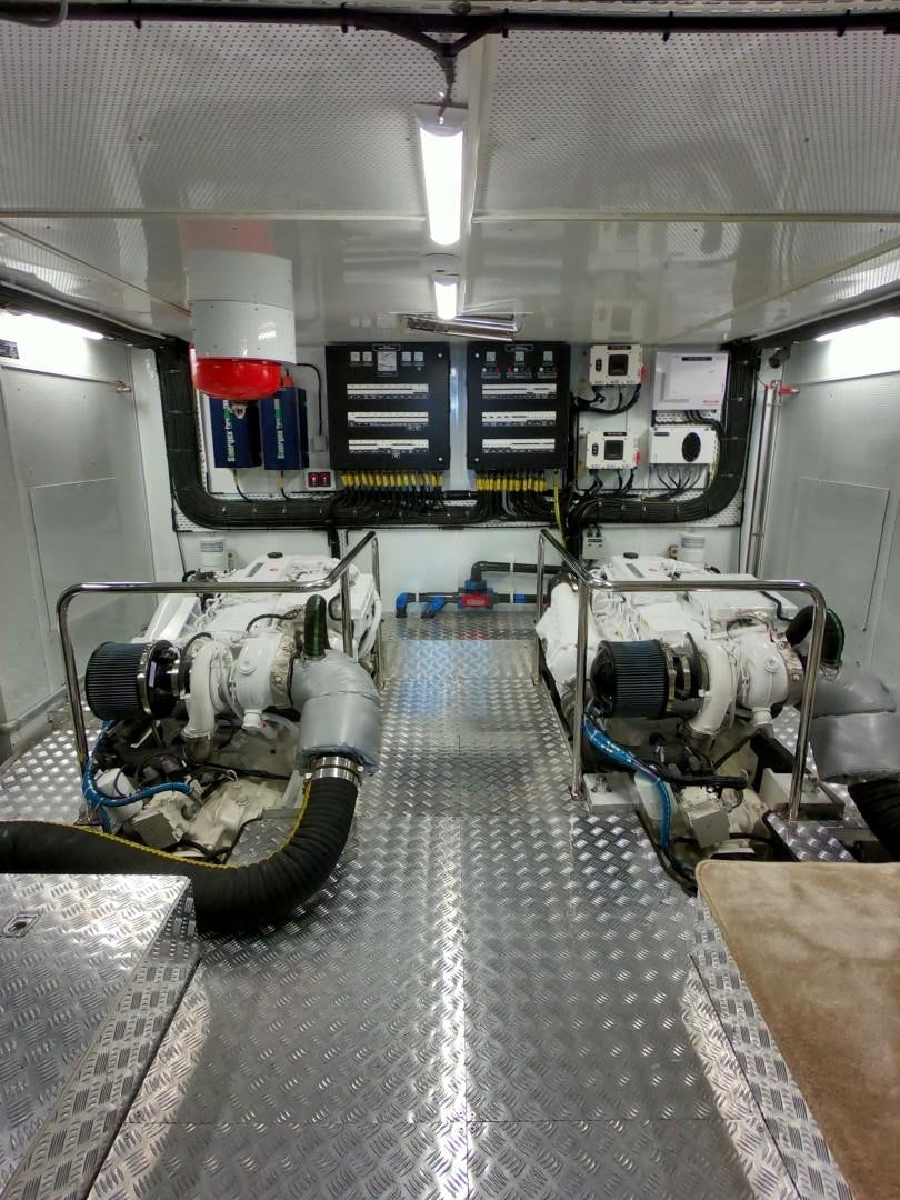 a large machine in a factory aboard MUZO'S 20 Yacht for Sale