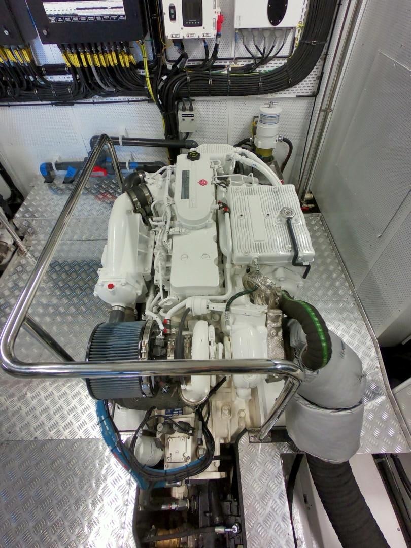 a machine with a large metal cylinder aboard MUZO'S 20 Yacht for Sale