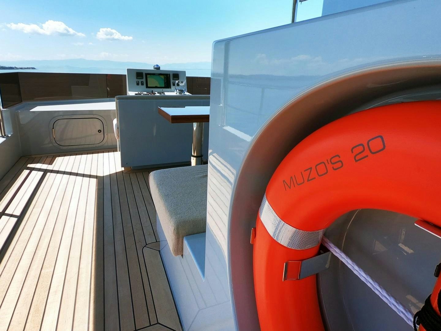 a view of the deck of a plane aboard MUZO'S 20 Yacht for Sale