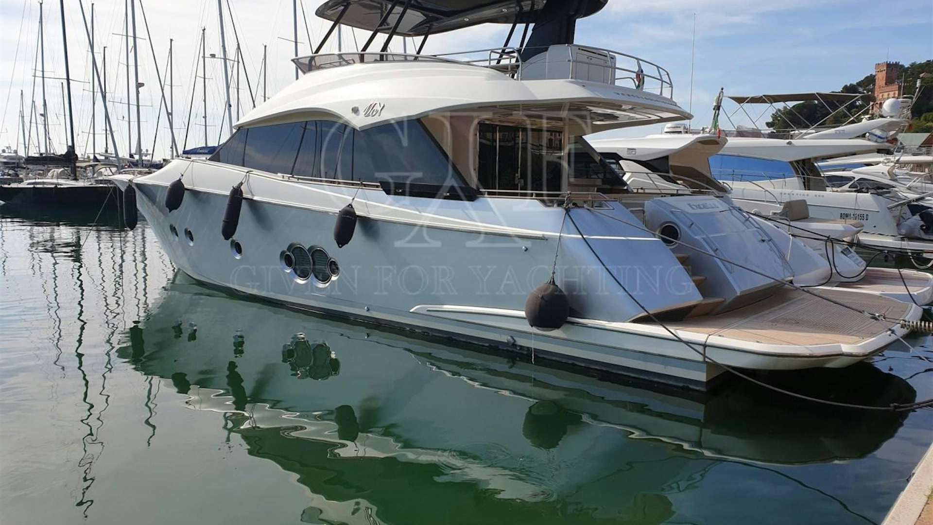 a boat in the water aboard EXCALIBUR Yacht for Sale