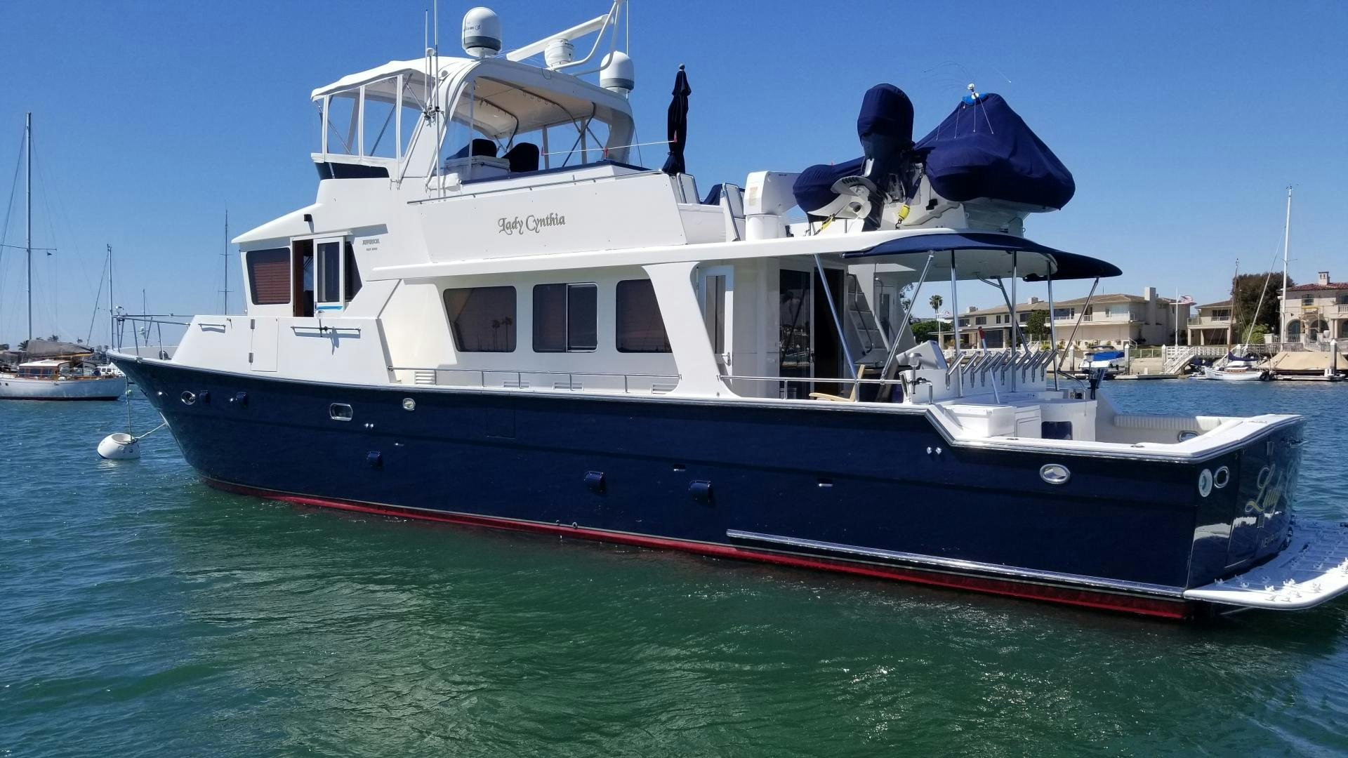 a boat in the water aboard LADY CYNTHIA Yacht for Sale